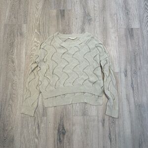 Urban Outfitters Women's Cable Knit Sweater - Cream